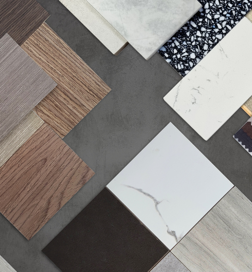 Acrylic, laminate, and PU finishes